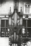 81484 Afbeelding van het orgel, afkomstig van de Nicolaikerk (Nicolaaskerkhof 8) te Utrecht, in het Rijksmuseum te Amsterdam.